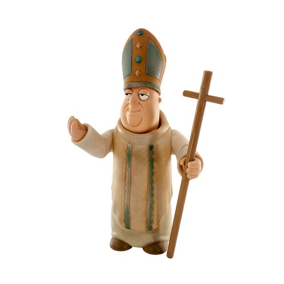 The Pope Family Guy Series 3 2005 Mezco Toys Action Figure with Hat and Staff - Picture 4 of 9